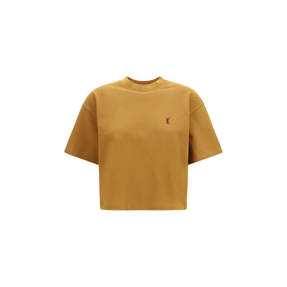 Saint Laurent Women Cassandre Oversized T-Shirt In Piqué Cotton